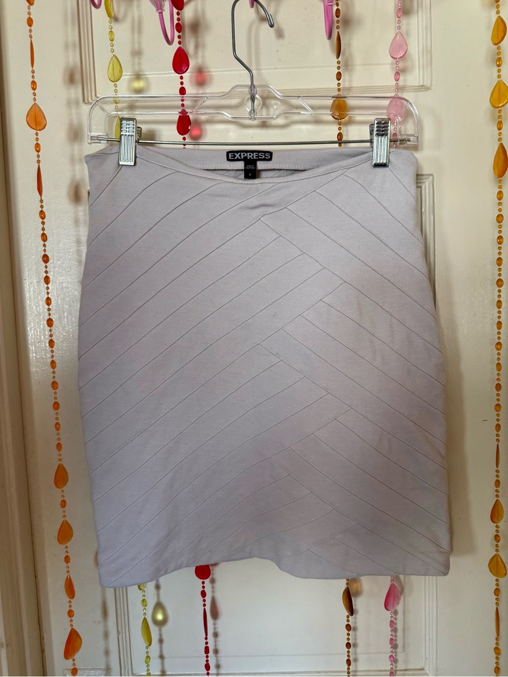 Express 2011 Beige Bandage Bodycon Pencil Skirt Size 0